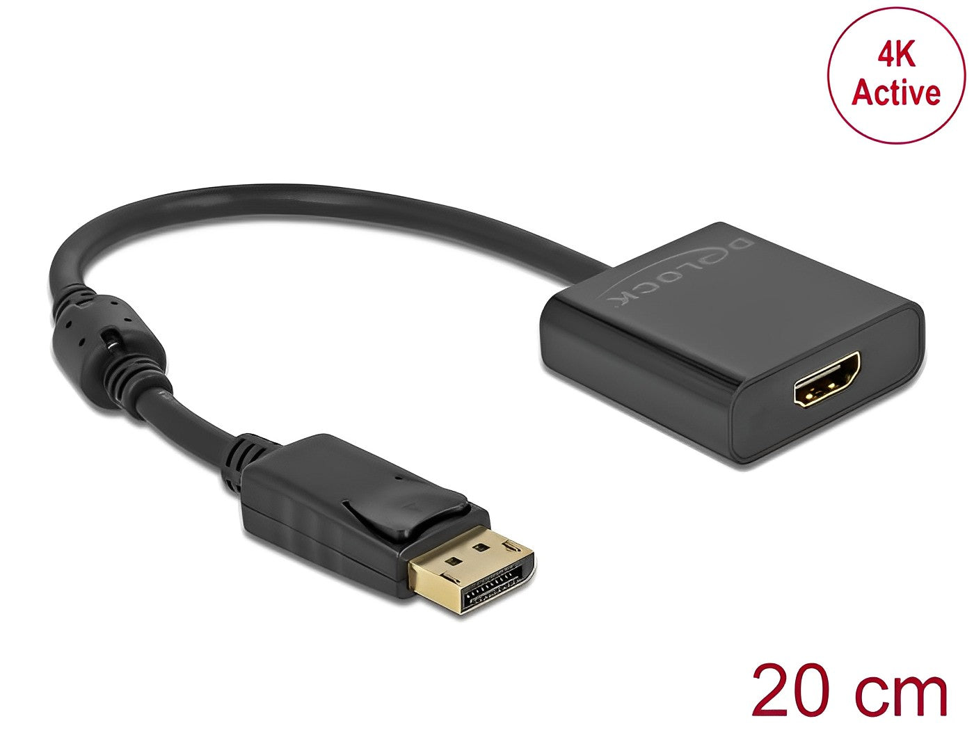מתאם תצוגה DisplayPort 1.2 אקטיבי לחיבור מסך HDMI 4K תומך 30 הרץ - delock.israel