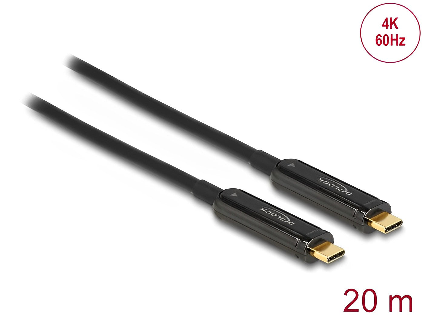 כבל תצוגה אקטיבי USB-C 4K HDR על סיב אופטי ז/ז תומך 60 הרץ - delock.israel