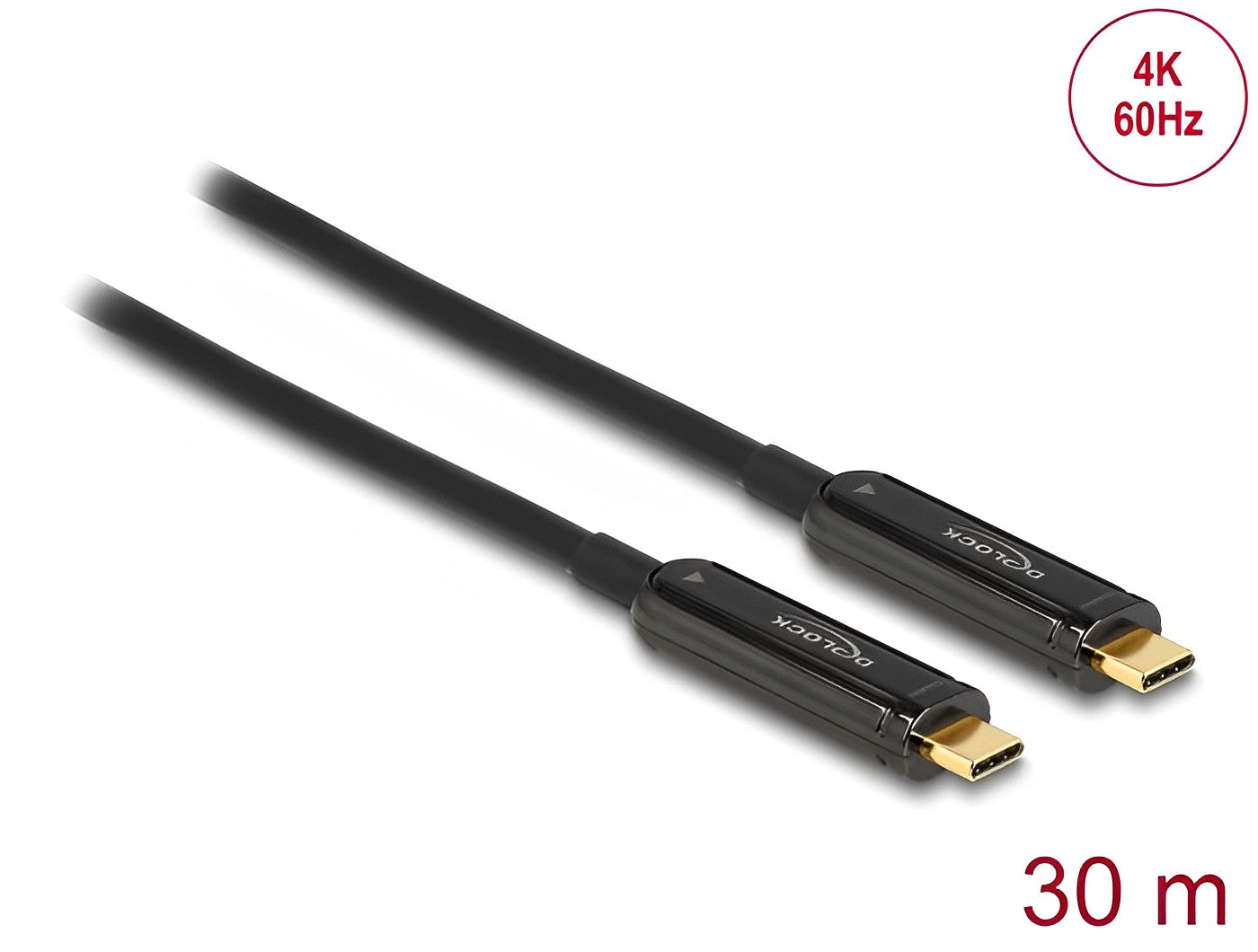כבל תצוגה אקטיבי USB-C 4K HDR על סיב אופטי ז/ז תומך 60 הרץ - delock.israel