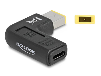 מתאם טעינה למחשב נייד Lenovo שקע USB-C לתקע DC 11.0 x 4.5 בזווית 90° - delock.israel