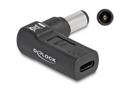 מתאם טעינה למחשב נייד Dell שקע USB-C לתקע DC 7.4 x 5.0 בזווית 90° - delock.israel