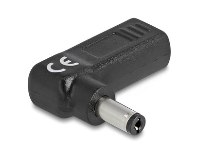מתאם טעינה למחשב נייד שקע USB-C לתקע DC 5.5 x 2.1 בזווית 90° - delock.israel