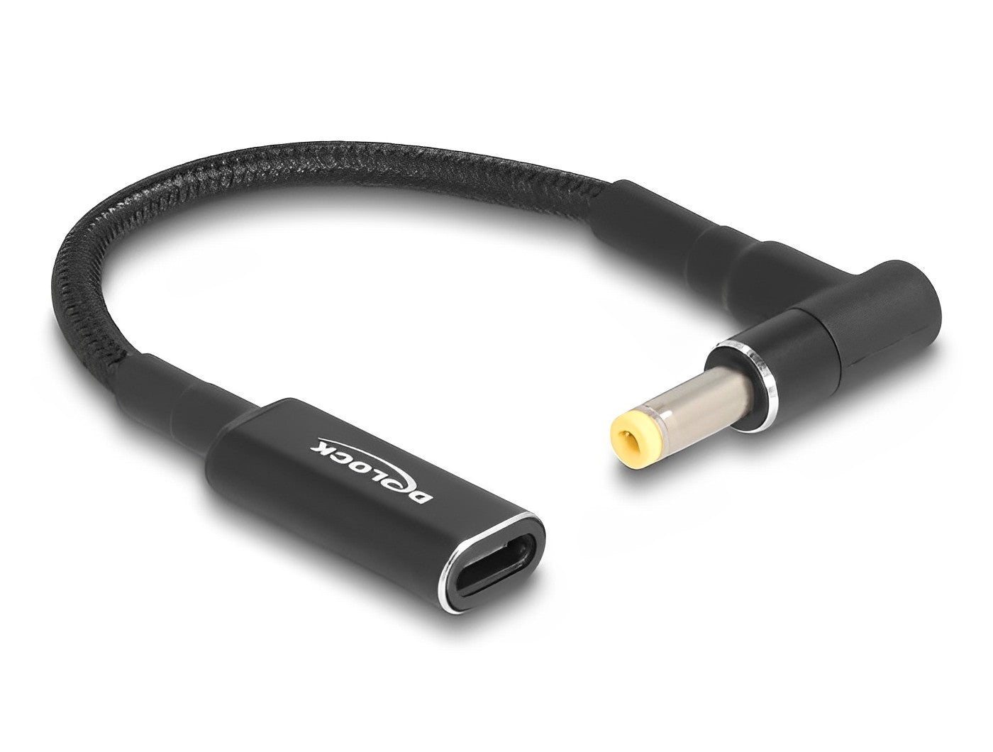 מתאם טעינה למחשב נייד HP שקע USB-C לתקע DC 4.8x1.7 אורך 15 ס"מ - delock.israel
