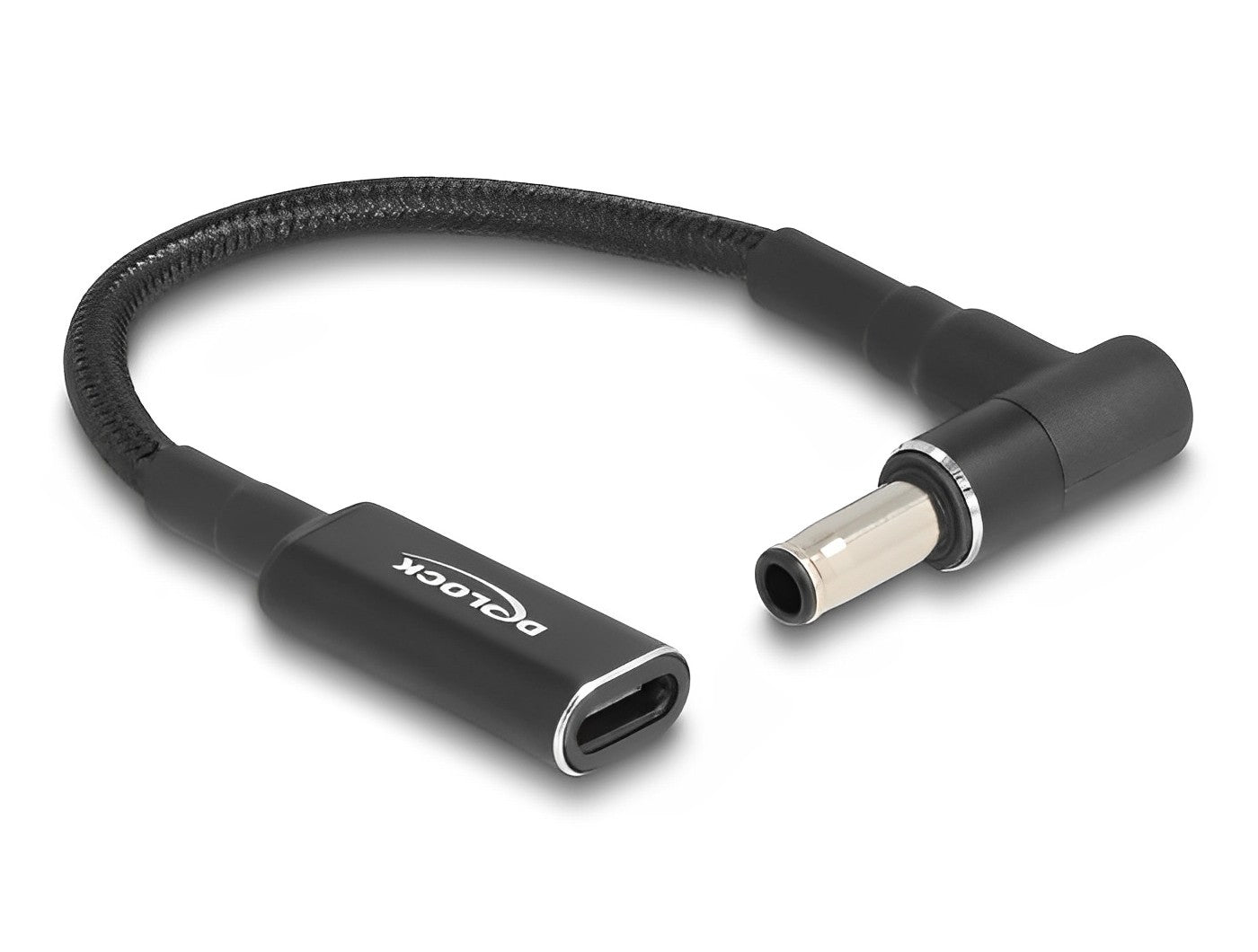 מתאם טעינה למחשב נייד Samsung שקע USB-C לתקע DC 5.5x3.0 אורך 15 ס"מ - delock.israel