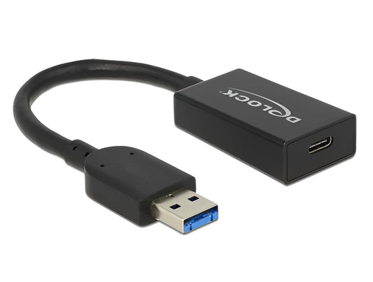 מתאם אקטיבי USB 3.1 Gen 2 תקע USB-A על כבל 15 ס"מ לשקע USB-C צ'יפ Etron - delock.israel