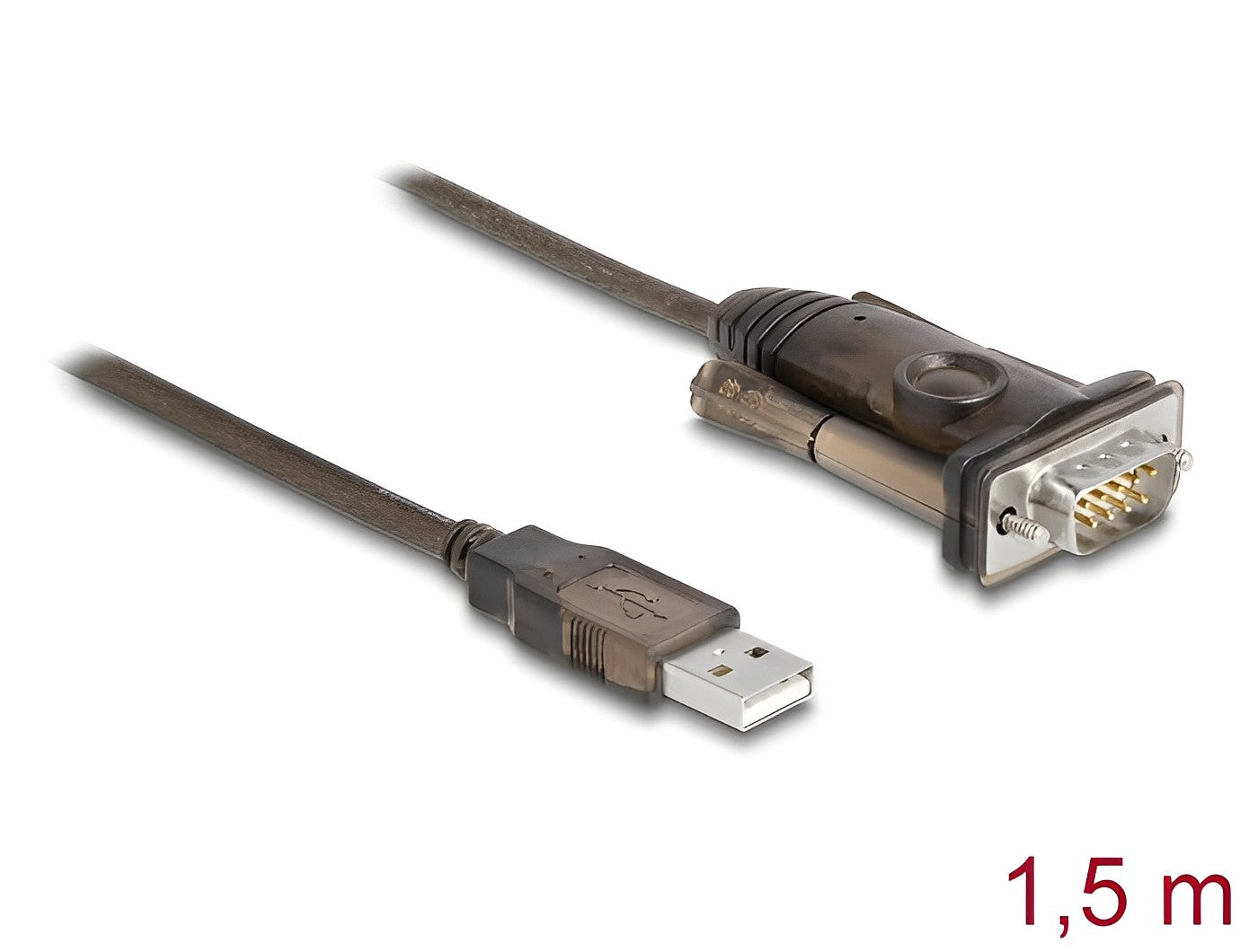 ממיר USB לתקע DB9 Serial RS-232 צ'יפ Prolific אורך 1.5 מטר - delock.israel