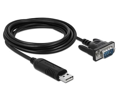 ממיר USB לתקע קומפקטי DB9 Serial RS-485 עם הגנת ESD צ'יפ FTDI אורך 1.8 מטר - delock.israel