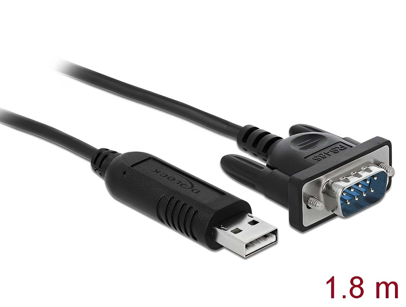 ממיר USB לתקע קומפקטי DB9 Serial RS-485 עם הגנת ESD צ'יפ FTDI אורך 1.8 מטר - delock.israel