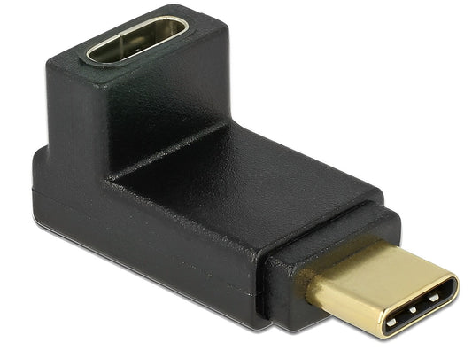 מתאם USB-C 3.1 Gen 2 ז/נ בזווית 90° תומך 10Gbps - delock.israel
