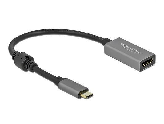מתאם תצוגה אקטיבי תקע USB-C לשקע HDMI 4K 60 Hz תומך HDR - delock.israel
