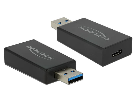 מתאם אקטיבי USB 3.1 Gen 2 תקע USB-A לשקע USB-C צ'יפ Etron - delock.israel