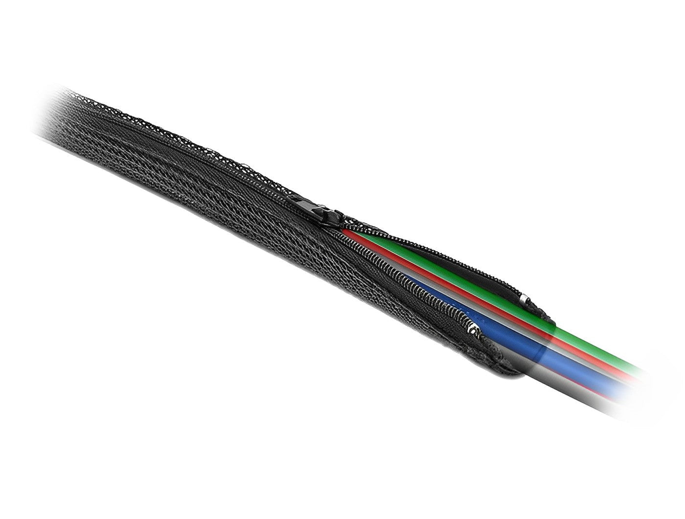 שרוול גמיש עם רוכסן להגנת כבלים עמיד בטמפרטורה 50°C- עד 150°C צבע שחור - delock.israel
