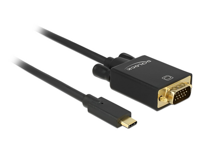 כבל תצוגה תקע USB-C לתקע VGA תומך 60 הרץ - delock.israel