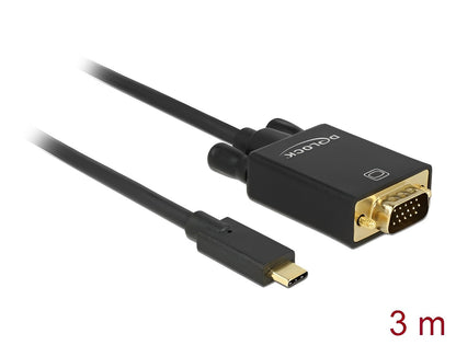 כבל תצוגה תקע USB-C לתקע VGA תומך 60 הרץ - delock.israel