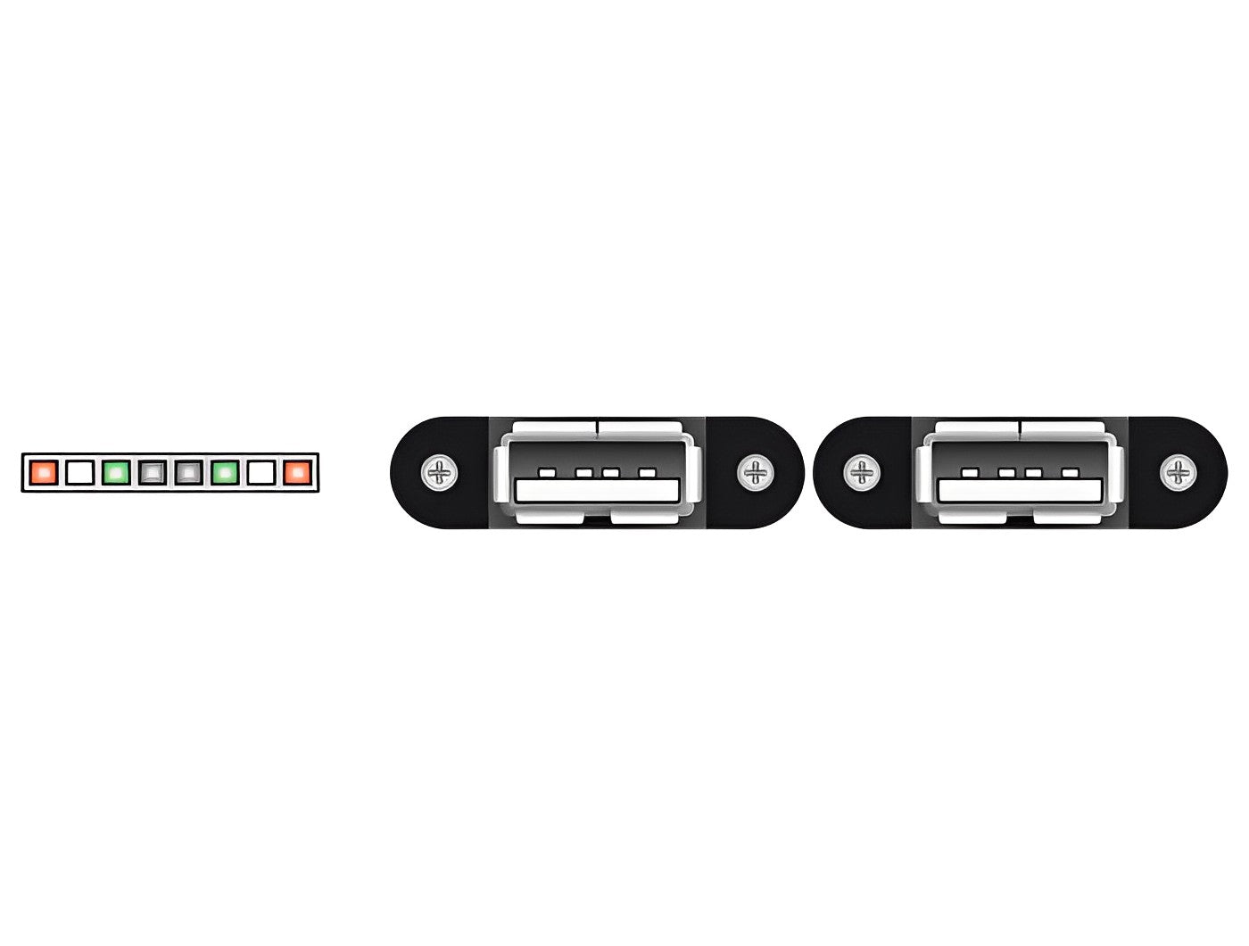 כבל USB 2.0 לפאנל שקע 8 פין לשקעים USB-A עם מרחק בין הברגים 28.5 מ"מ - delock.israel