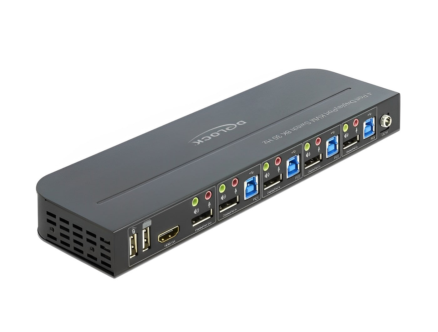 קופסת מיתוג מ-4 מחשבים לעמדת עבודה אחת DisplayPort 1.4 KVM Switch 8K USB 3.0 and Audio - delock.israel