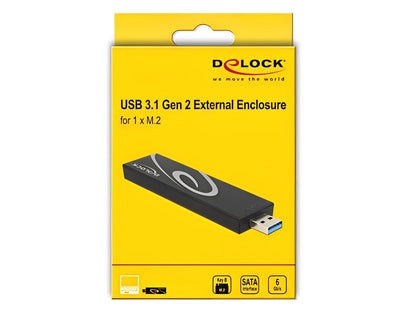 מארז חיצוני USB-A 3.1 Gen2 לכונן M.2 SATA SSD - delock.israel