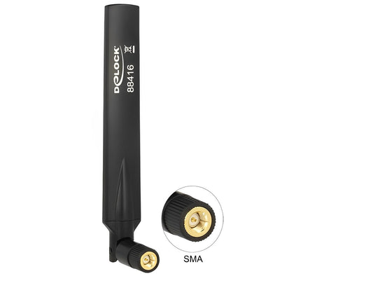 אנטנה גמישה כלל כיוונית GSM / UMTS 1.0 - 3.5 dBi פנימית מחבר SMA plug - delock.israel