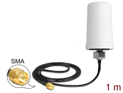 אנטנה כלל כיוונית GSM / UMTS 0.7 - 1.6 dBi חיצונית IP67 עם כבל ULA100 מחבר SMA plug - delock.israel