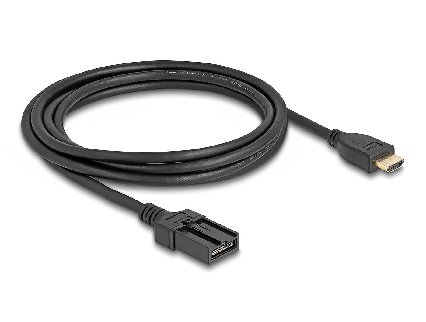 כבל HDMI-E 4K Automotive זכר לתקע HDMI-A להתקנה ברכב - delock.israel