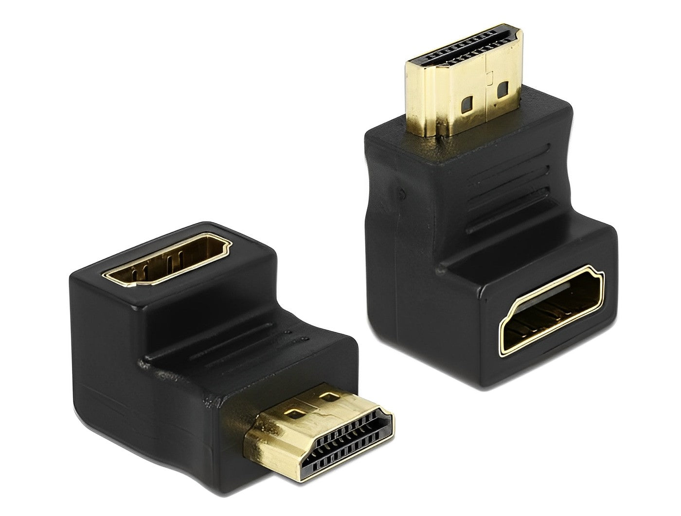 מתאם HDMI ז/נ בזווית 90° למטה - delock.israel