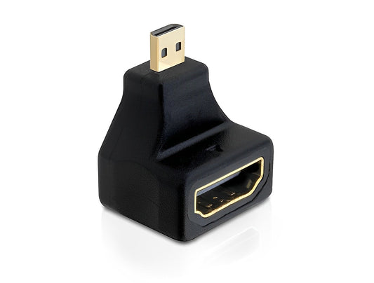 מתאם מיקרו HDMI זכר לשקע HDMI בזווית 90° - delock.israel