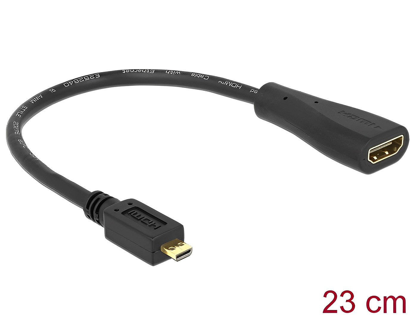 מתאם על כבל מיקרו HDMI זכר לשקע HDMI - delock.israel