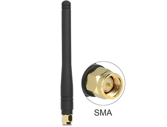 אנטנה גמישה כלל כיוונית ISM 433 MHz 2.5 dBi פנימית מחבר SMA plug - delock.israel
