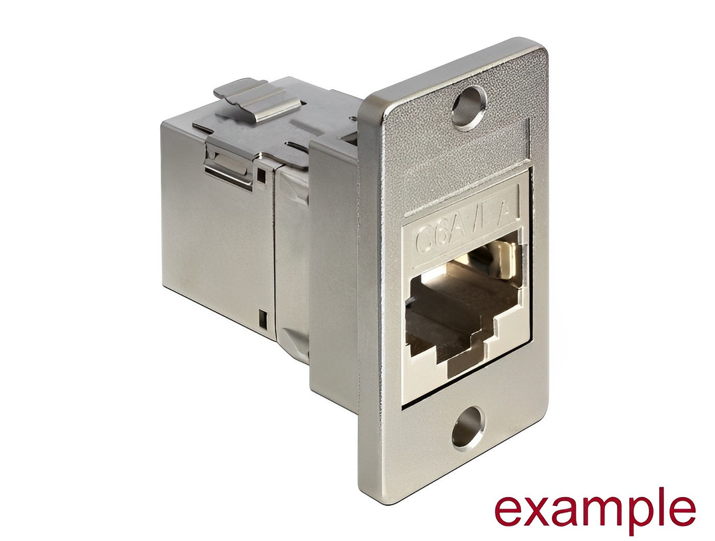 תושבת להרכבת שקע קיסטון RJ45 בפאנל - delock.israel