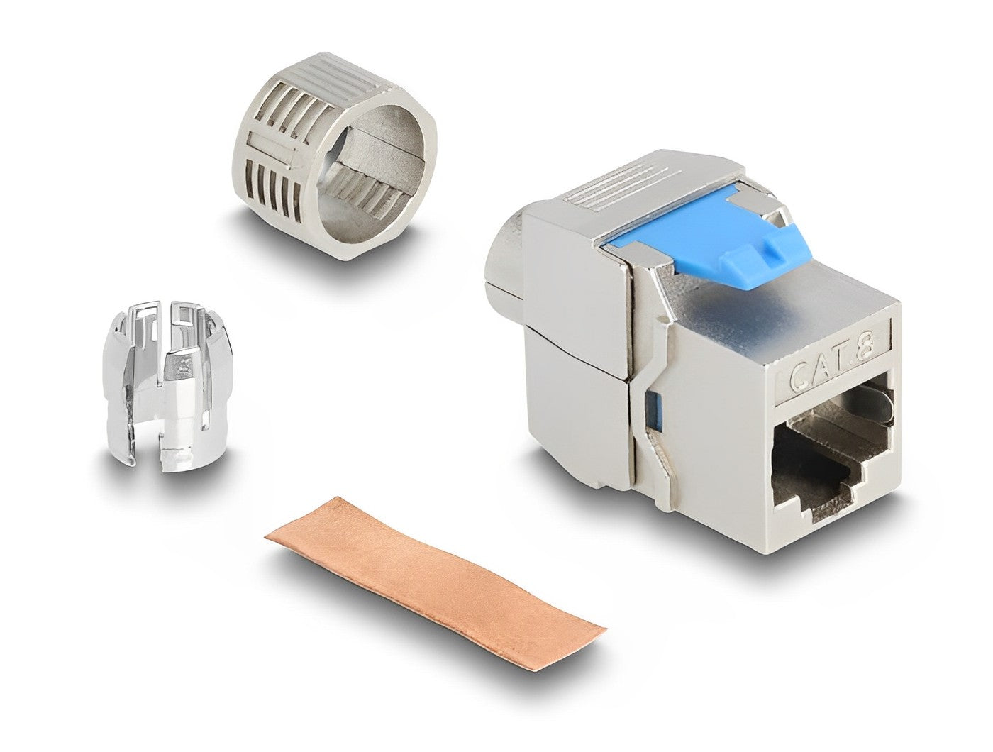 שקע קיסטון מסוכך RJ45 Cat.8.1 - delock.israel