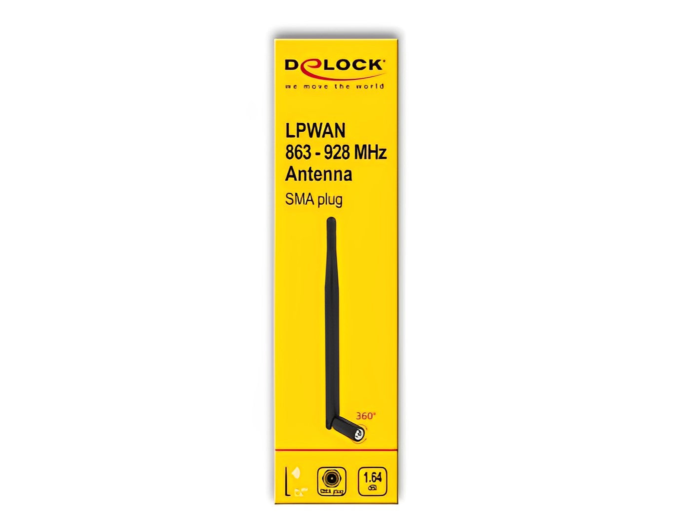 אנטנה כלל כיוונית LPWAN 863 MHz - 928 MHz 1.64 dBi פנימית מחבר SMA plug - delock.israel