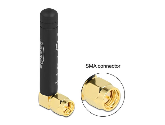 אנטנה כלל כיוונית LPWAN 868 MH 1.6 dBi פנימית מחבר SMA plug 90° - delock.israel