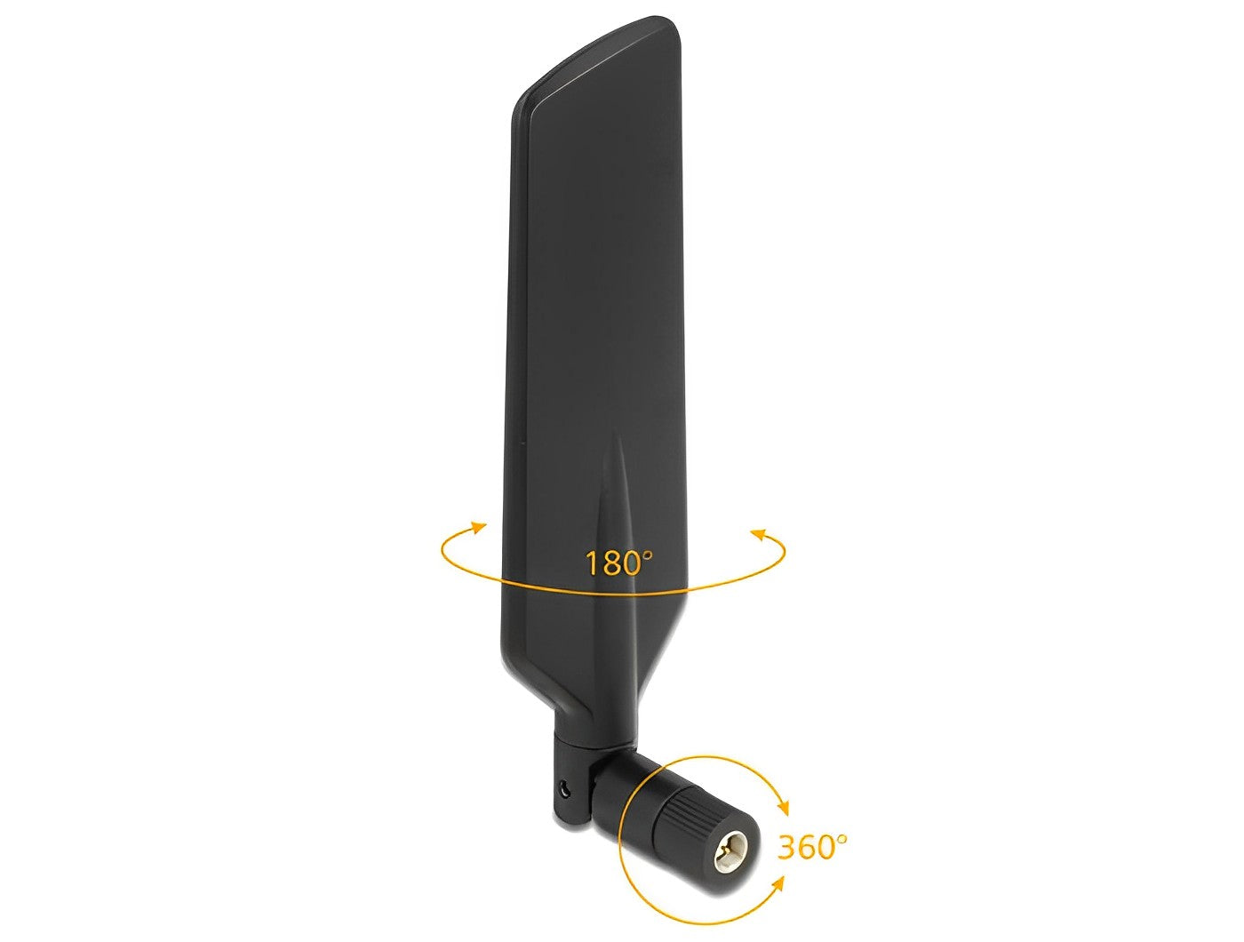 אנטנה מסתובבת כלל כיוונית LTE Dual Band WLAN ac/a/b/g/n 1 - 4 dBi פנימית מחבר RP-SMA plug - delock.israel