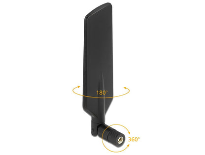 אנטנה מסתובבת כלל כיוונית LTE Dual Band WLAN ac/a/b/g/n 1 - 4 dBi פנימית מחבר RP-SMA plug - delock.israel