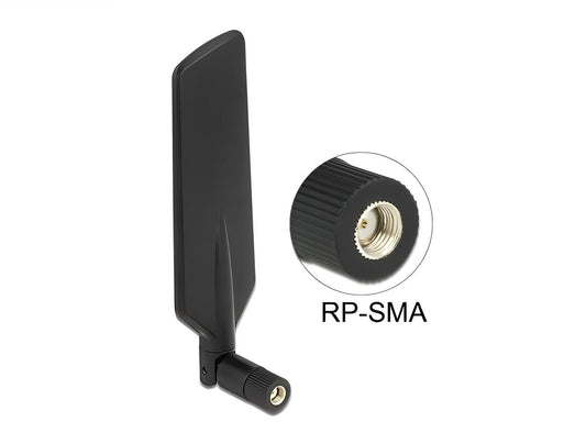 אנטנה מסתובבת כלל כיוונית LTE Dual Band WLAN ac/a/b/g/n 1 - 4 dBi פנימית מחבר RP-SMA plug - delock.israel