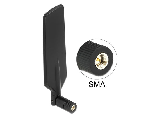 אנטנה מסתובבת כלל כיוונית LTE 0.5 - 3 dBi פנימית מחבר SMA plug - delock.israel