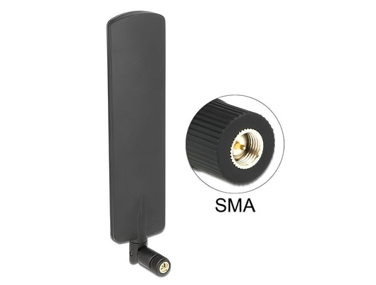 אנטנה מסתובבת כלל כיוונית LTE 2 dBi פנימית מחבר SMA plug - delock.israel