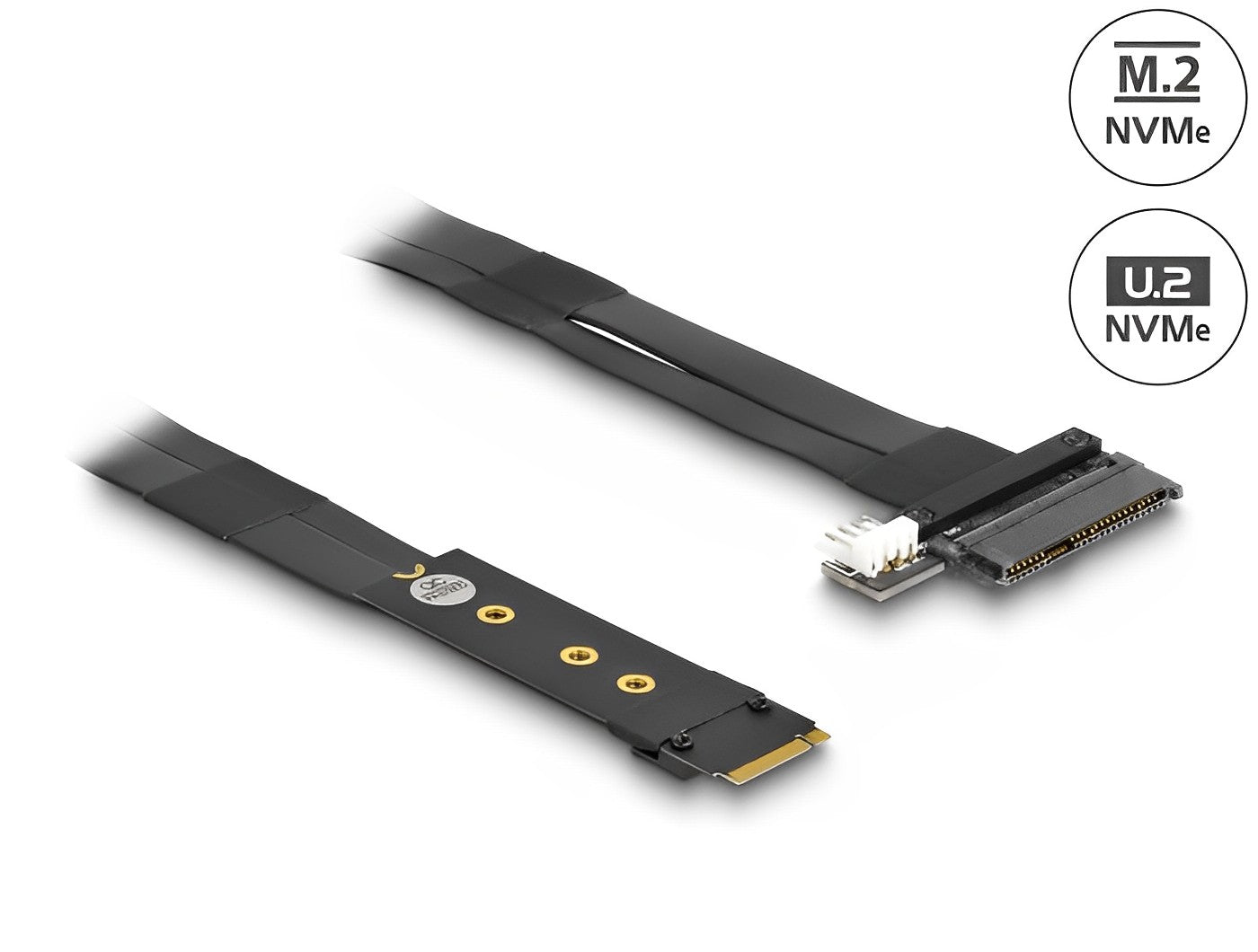 כרטיס הרחבה רייזר מסלוט M.2 NVMe לסלוט U.2 SFF-8639 על כבל 20 ס"מ - delock.israel
