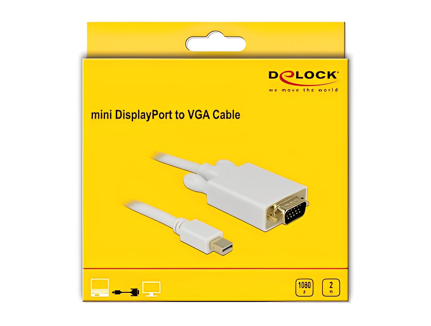 כבל Mini DisplayPort ל- VGA ז/ז - delock.israel