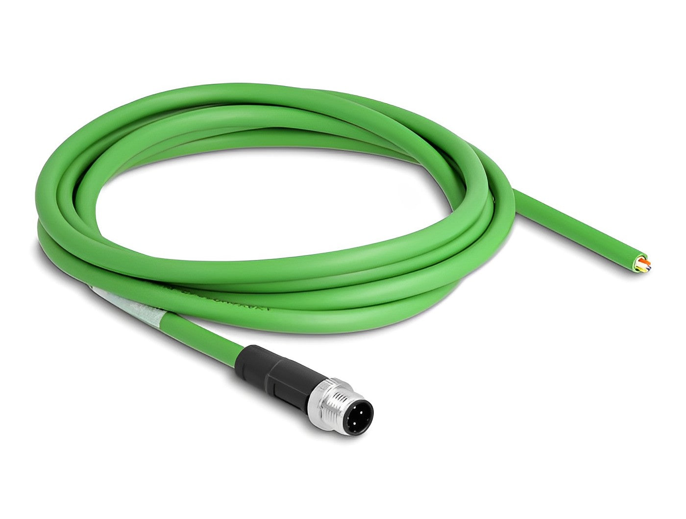 כבל רשת תעשייתי M12 PROFINET PVC תקע 4pin D-coded - delock.israel