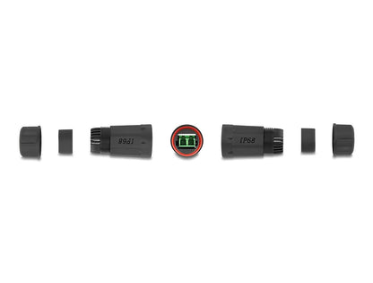  מופה לסיבים אופטיים סינגל מוד APC עם שקעים LC Duplex אטומה נגד מים IP68 - delock.israel
