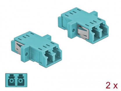 מתאם אופטי לפאנל LC Duplex OM3 מולטי מוד נ/נ - delock.israel