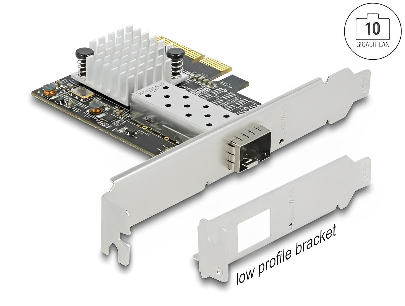  כרטיס רשת קווי SFP+ 10 Gigabit Low profile צ'יפ AQC100 - delock.israel
