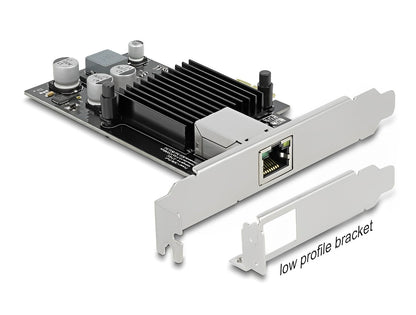 כרטיס רשת קווי PCIe x1 Gigabit Low profile עם יציאת +RJ45 PoE צ'יפ אינטל i210 - delock.israel
