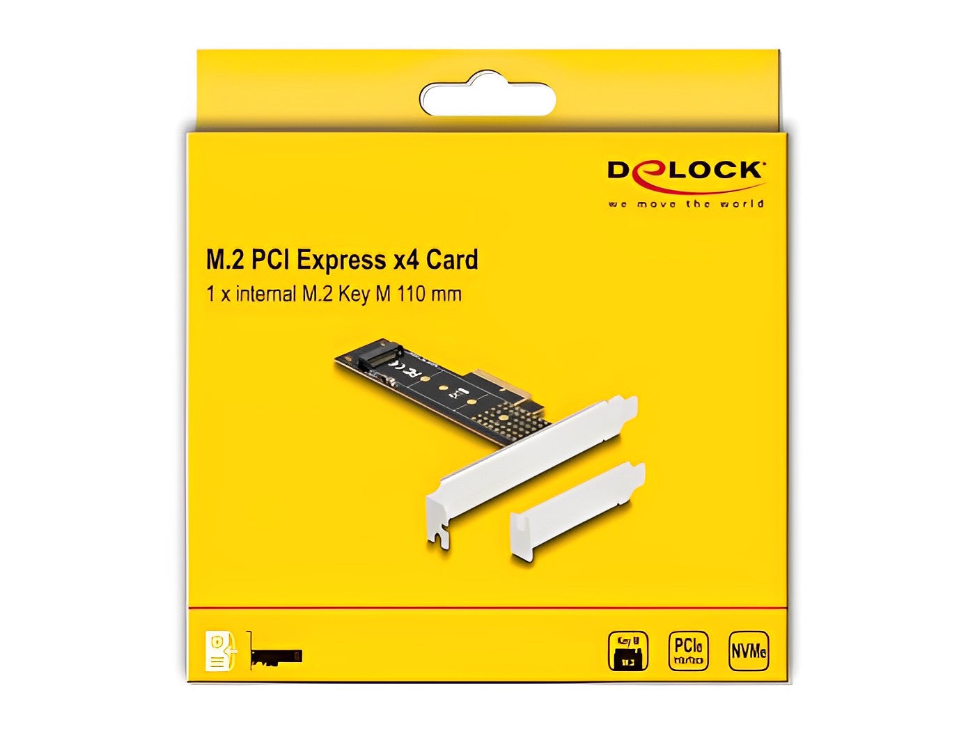 כרטיס PCI-E x4 Low Profile עבור כונן M.2 NVMe 110mm - delock.israel