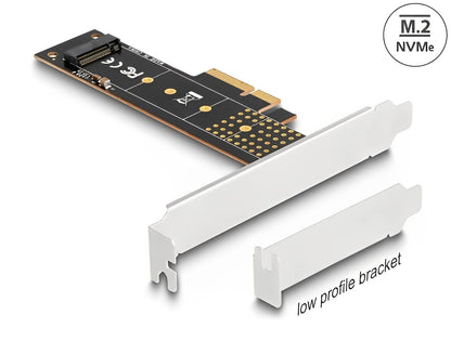 כרטיס PCI-E x4 Low Profile עבור כונן M.2 NVMe 110mm - delock.israel