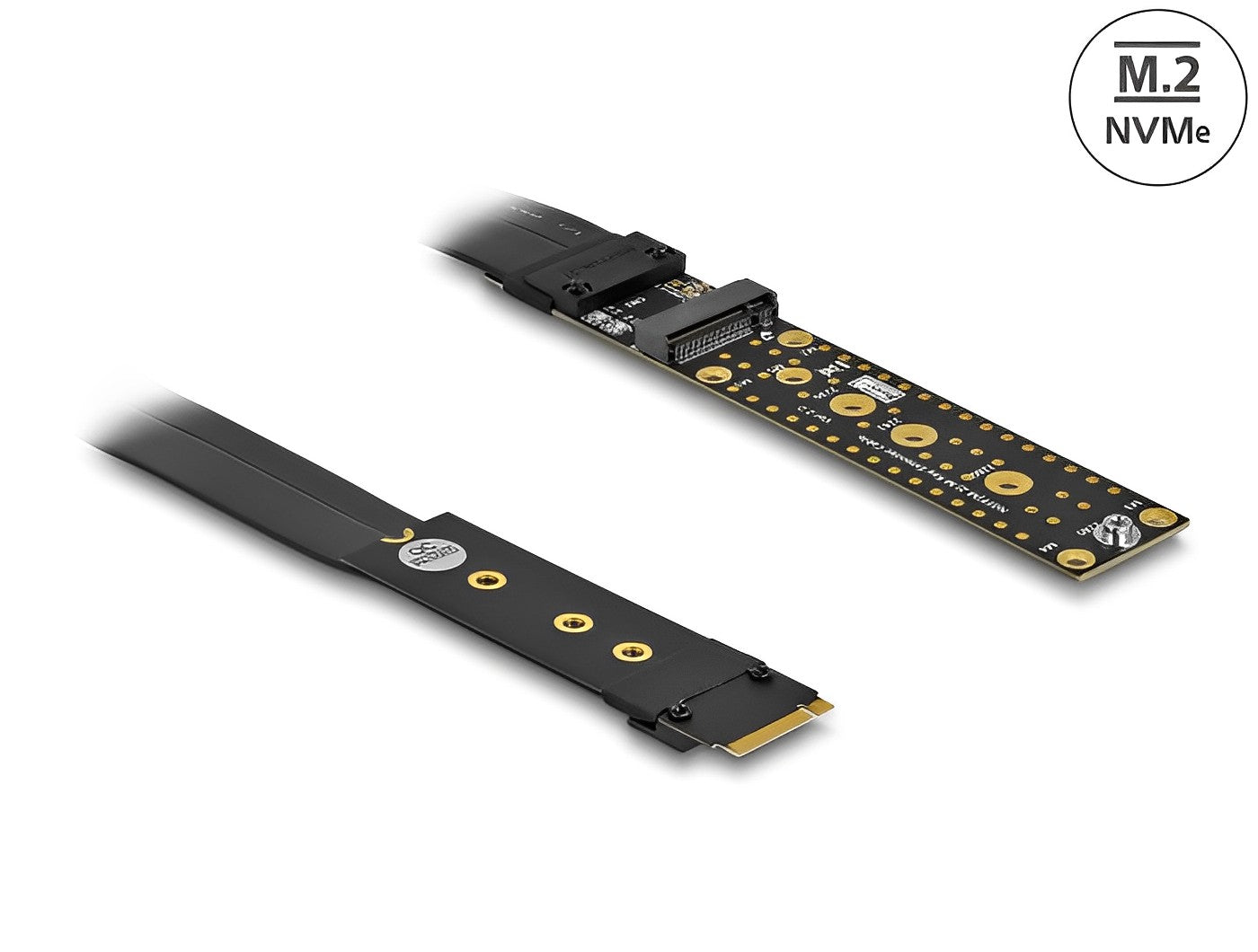 כרטיס הרחבה רייזר מאריך M.2 NVMe זכר לסלוט M.2 NVMe על כבל 20 ס"מ - delock.israel