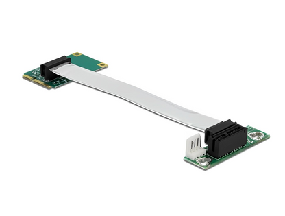 כרטיס הרחבה רייזר מסלוט Mini PCIe לסלוט PCIe x1 על כבל 13 ס"מ - delock.israel