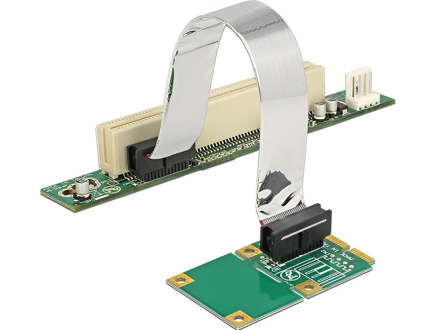 כרטיס הרחבה רייזר מסלוט Mini PCIe לסלוט PCI 32-Bit על כבל 13 ס"מ - delock.israel