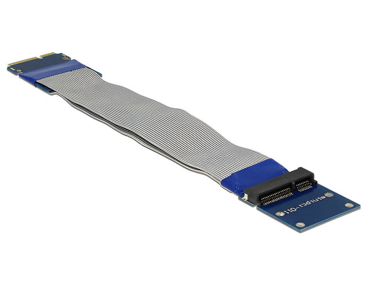 כרטיס הרחבה רייזר מאריך Mini PCIe / mSATA זכר לסלוט Mini PCIe / mSATA על כבל 13 ס"מ - delock.israel